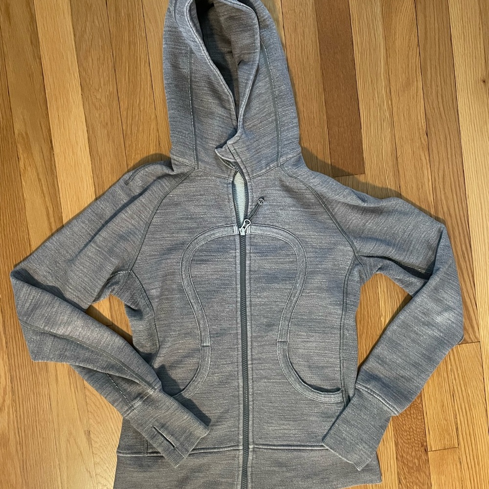 Lululemon Scuba Hoodie Gray Zip-Up Sweatshirt - Size 4